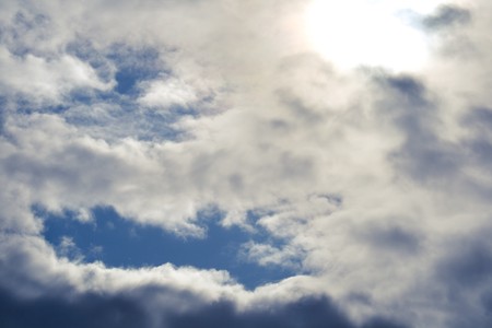 beautiful blue sky and sunlight
