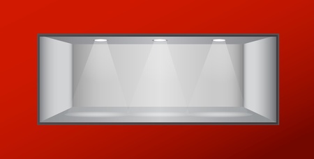 empty shelf with lights. のイラスト素材