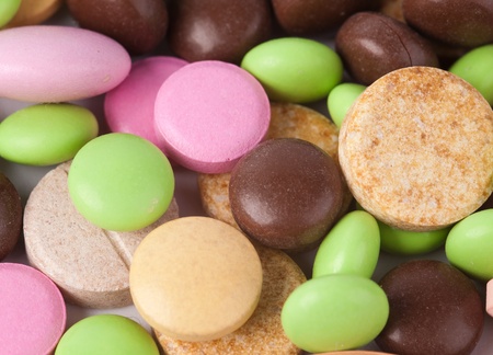 heap of colorful pills. medical backgroundの写真素材
