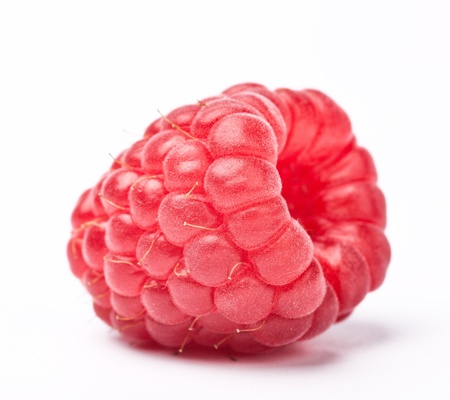 raspberry isolated on white backgroundの写真素材