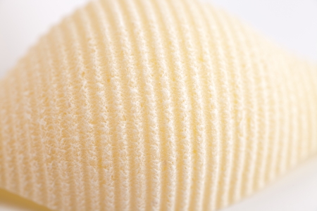 piece of seashell shaped pasta. macro