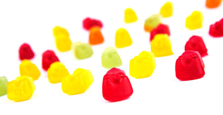 colorful bears gum isolated on white