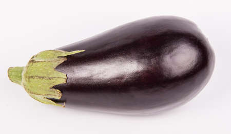 aubergine isolated on white backgroundの写真素材
