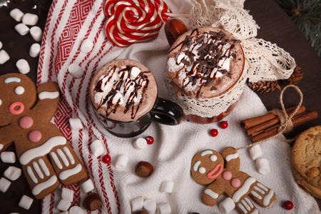 two cups of cocoa