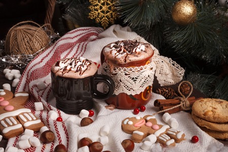 two cups of cocoa