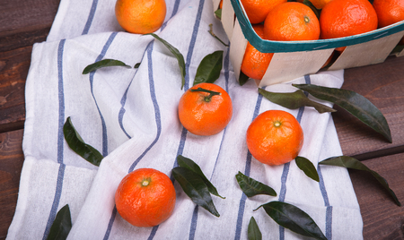 bunch of tangerinesの写真素材