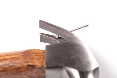 hammer isolated on white backgroundの写真素材