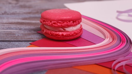 painting supplies and cakeの写真素材