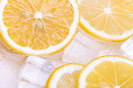 slices of lemonの写真素材