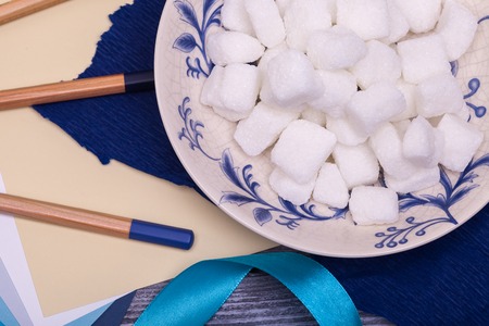 sugar in a bowlの写真素材