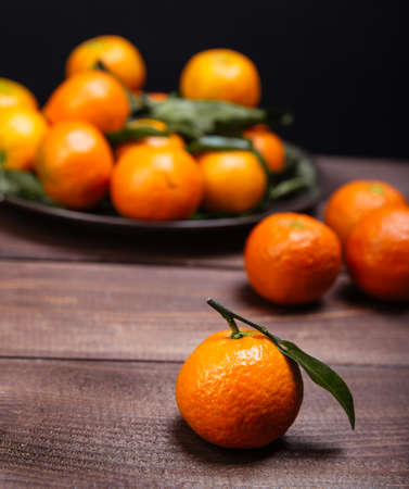brunch of tangerinesの写真素材