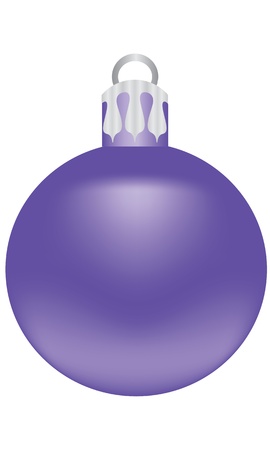 purple ball for decorating a Christmas tree のイラスト素材