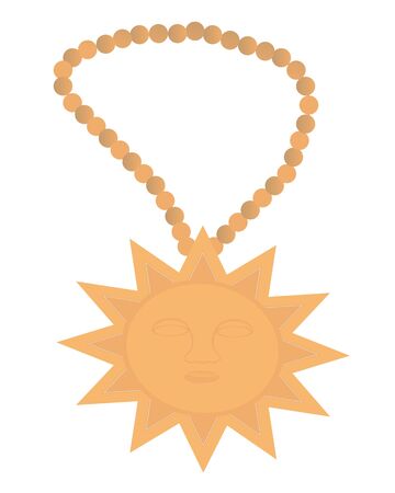 Deity of the clay in the form of sun on the beads   のイラスト素材