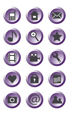 Different icons for use in mobile phone    のイラスト素材