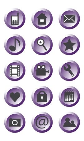 Different icons for use in mobile phone