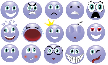 icon depicting the various emotionsのイラスト素材