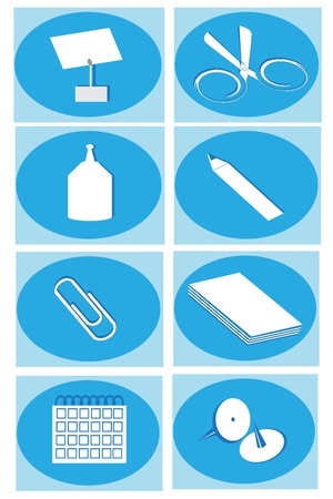 icon depicting the stationery for the officeのイラスト素材