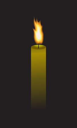 Long candle that burns in the dark.のイラスト素材