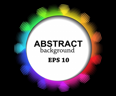 abstract background of colored circles on a black backdropのイラスト素材