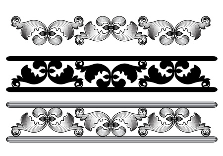 surround a carved pattern on a white backgroundのイラスト素材