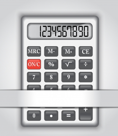   calculator with light shadow on the background paperのイラスト素材