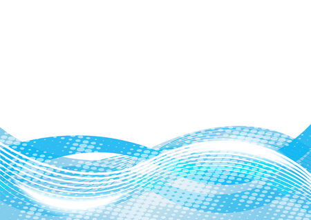 Horizontal abstract blue background with waves and transitions  のイラスト素材