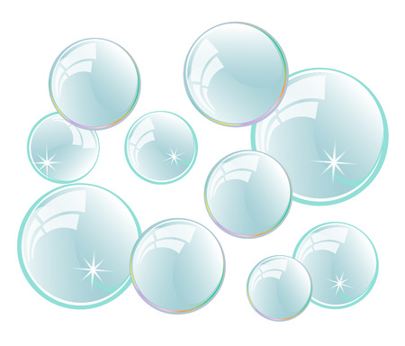 Abstract soap bubbles background design vector  のイラスト素材