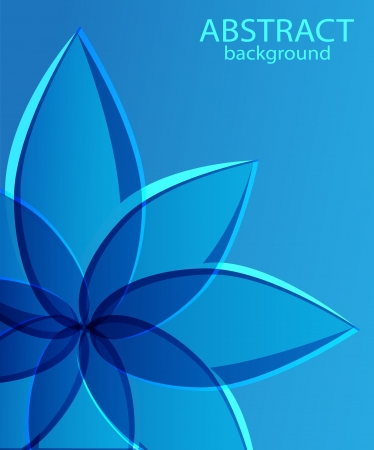 abstract blue background with flower and place for textのイラスト素材