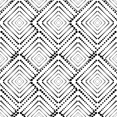 seamless abstract background with rhombus of dots of different sizesのイラスト素材