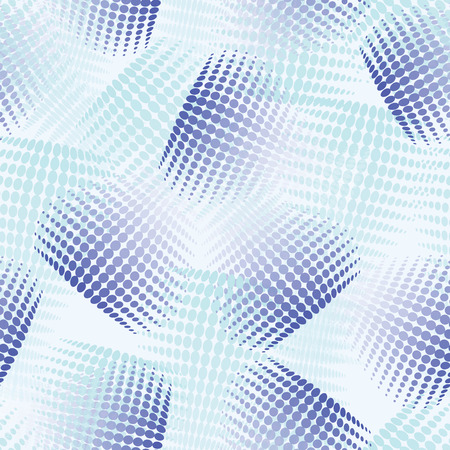 seamless abstract pattern with blue halfton and transparencyのイラスト素材