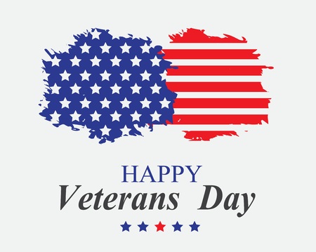 stains and american flag on a light background on a veterans daのイラスト素材