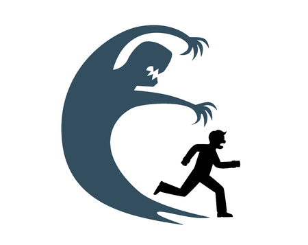 The silhouette of a man vector illustration.のイラスト素材