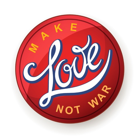 Lettering  Make Love Not War のイラスト素材