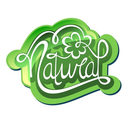 Calligraphic handwritten lettering  Natural のイラスト素材