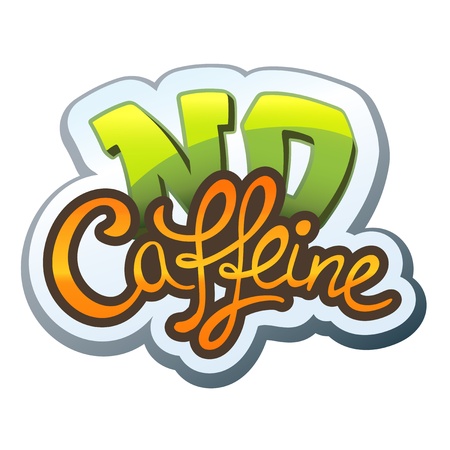 Calligraphic handwritten lettering No Caffeineのイラスト素材