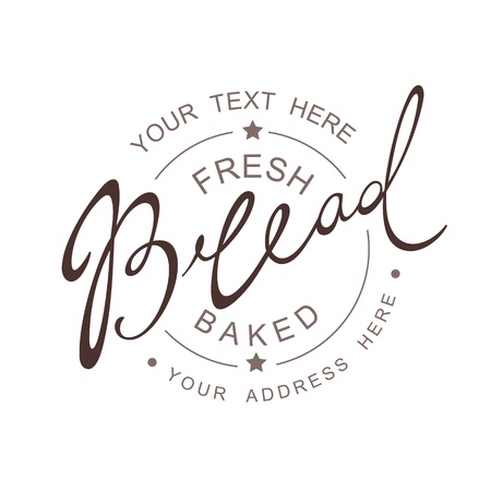 Bread Calligraphic handwritten seamless paternのイラスト素材