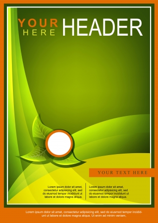 Abstract Green Flyer or Cover Designのイラスト素材