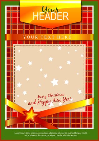 Christmas greeting card or flyer templateのイラスト素材