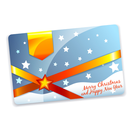 Christmas gift discount card or flyer templateのイラスト素材