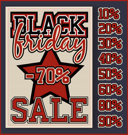 Black Friday Sale poster templateのイラスト素材