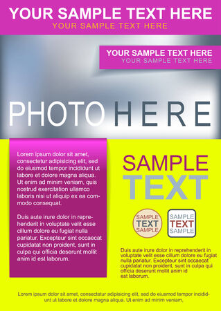 Bright flyer or cover layout templateのイラスト素材