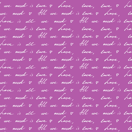 Handwritten love lyrics seamless patternのイラスト素材