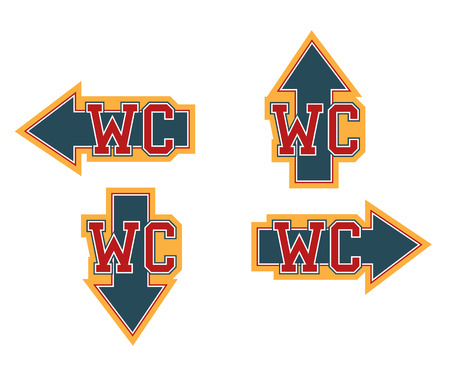 WC direction signsのイラスト素材