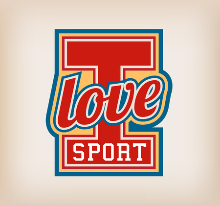 I love sport signのイラスト素材