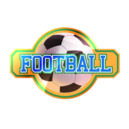 Football sign with ballのイラスト素材