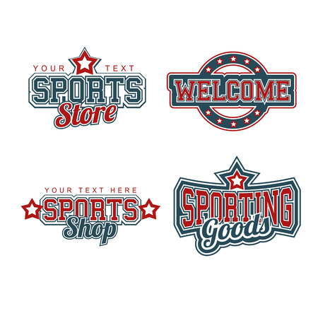 Sports Store Signs Collectionのイラスト素材