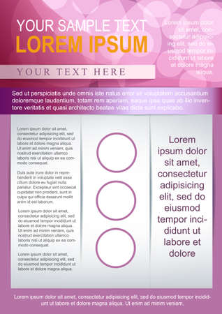 Glamour Pink Flyer Layout Templateのイラスト素材