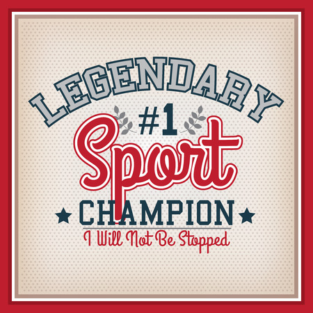 Retro Sport Champion Badge. Collection Varsity Styleのイラスト素材