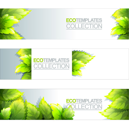 Green Bright Editable Template For Eco, Natural, Spring And Fresh Themeのイラスト素材