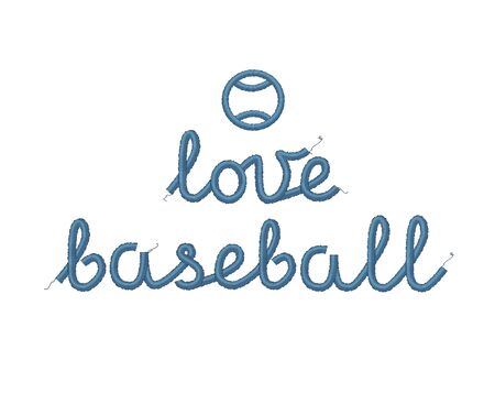 Love Baseball Embroidery Decoration.のイラスト素材